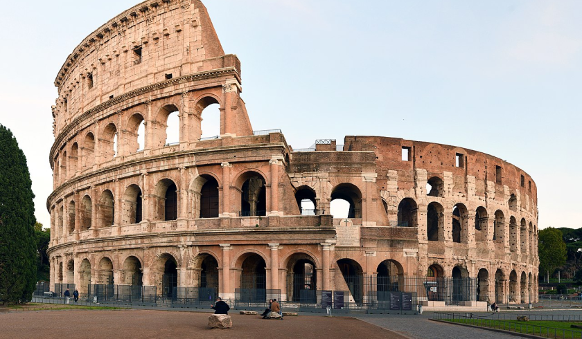 Image of the Colosseum in Rome.