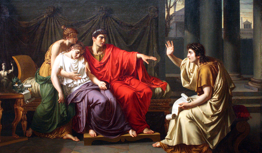 Art depicting Virgil reading the Aeneid.