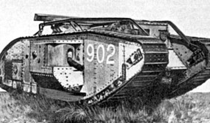 A war tank during WW II.