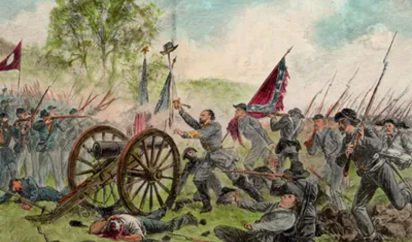 Image showing the Battle of Gettysburg.
